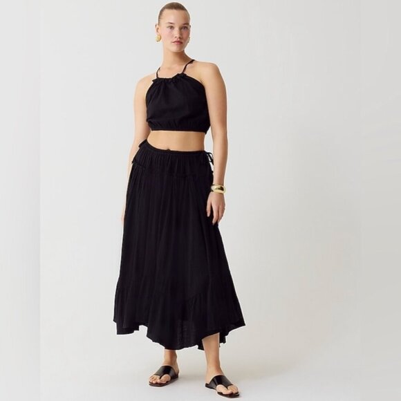 J. Crew Dresses & Skirts - J. Crew Airy Gauze Midi Skirt in Black